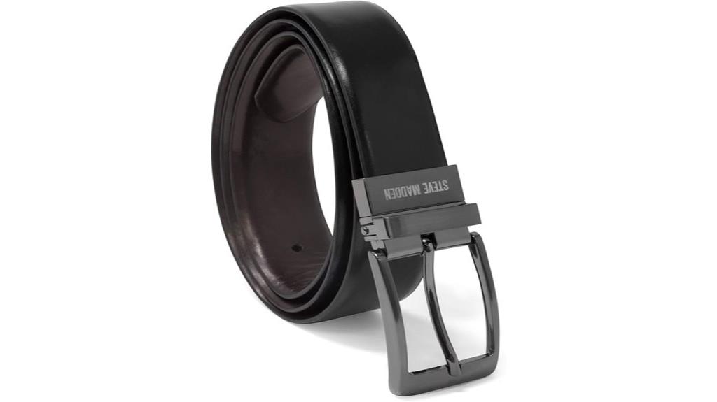 reversible leather dress belt