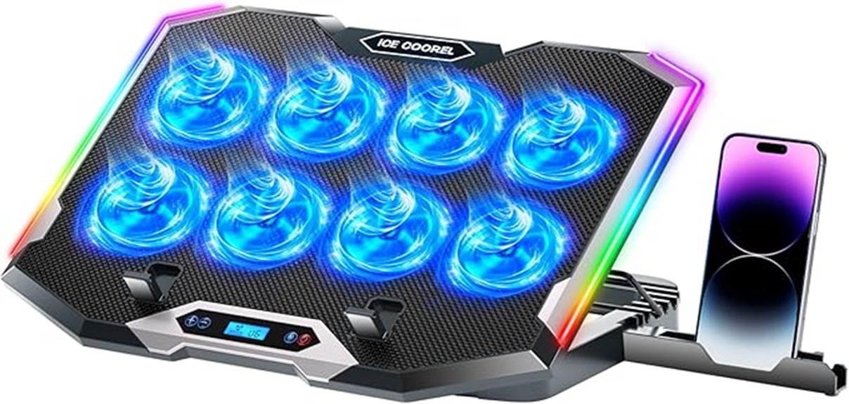 rgb gaming laptop cooler