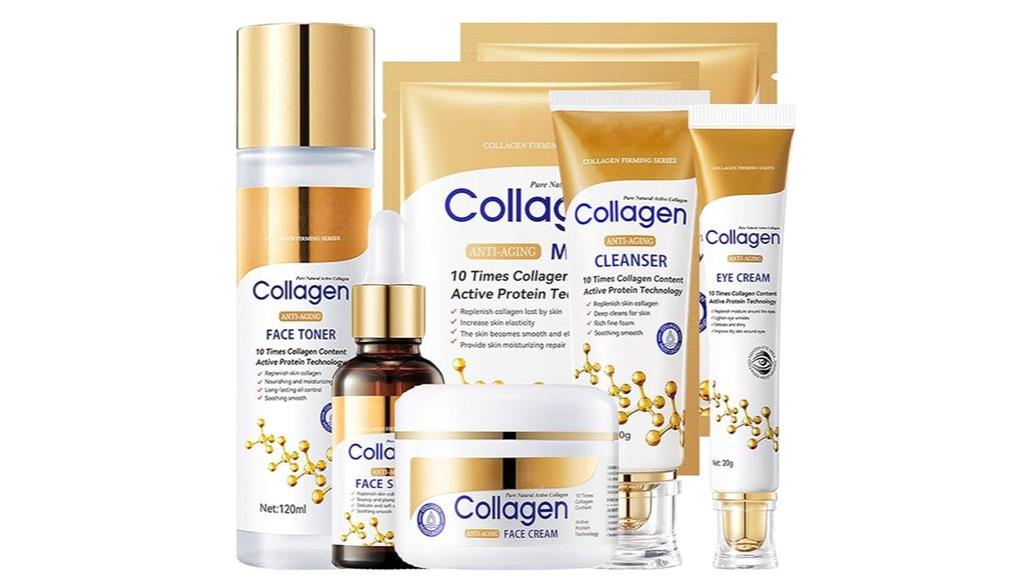 six piece collagen skincare collection