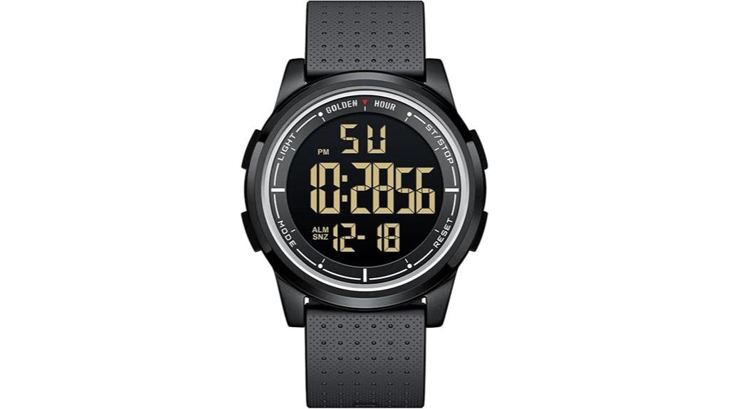 slim waterproof digital watch