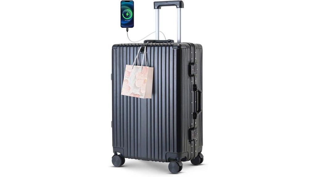 small luggage with tech features