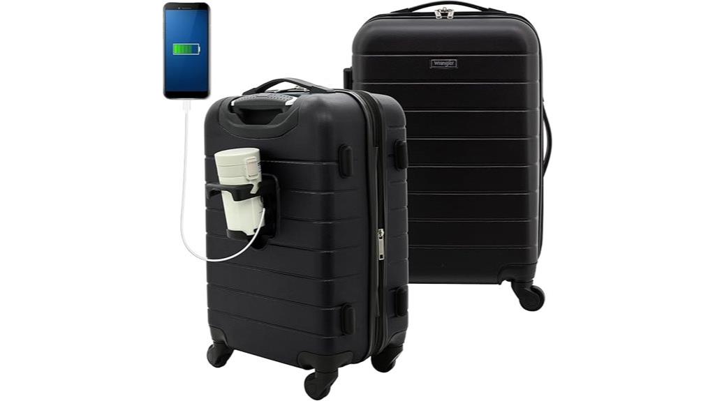 smart spinner carry on with usb