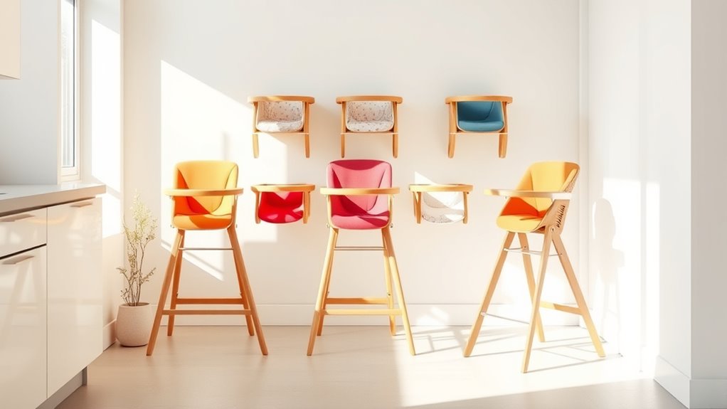 space saving foldable high chairs