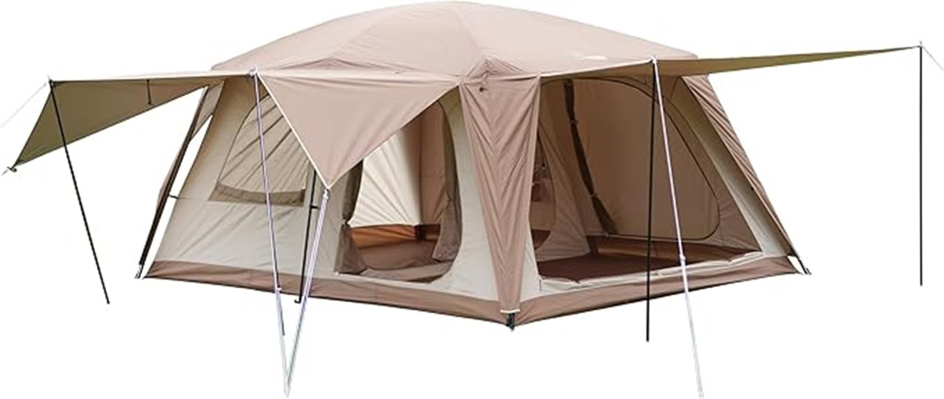 spacious 8 10 person tent