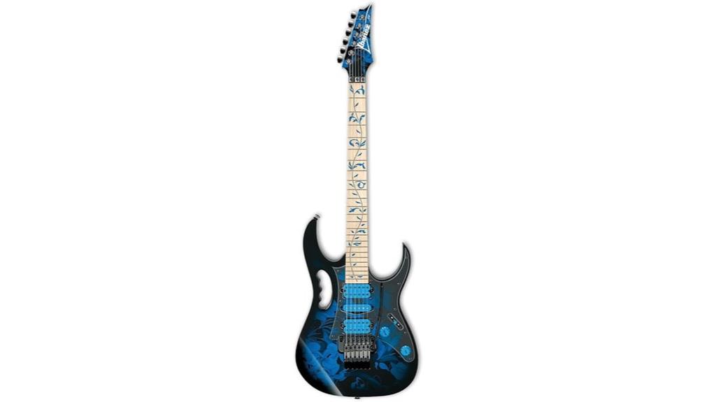 steve vai blue floral guitar