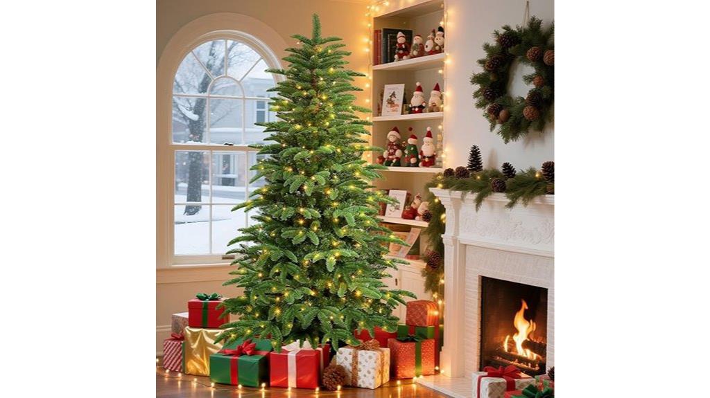 tall prelit christmas tree