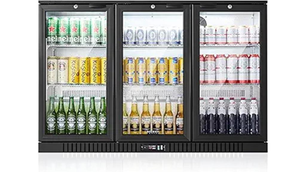 three door commercial beverage cooler