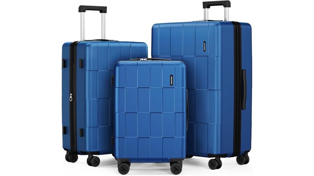 three piece hard luggage