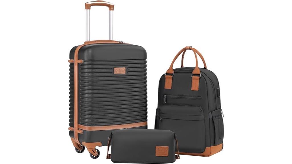 three piece hardshell spinner set