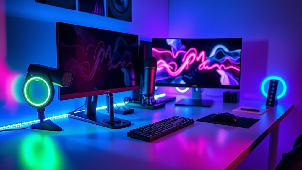 top rgb streaming desk lights