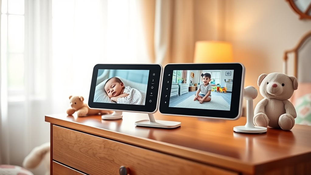top split screen baby monitors