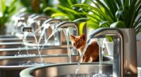 top stainless steel cat fountains