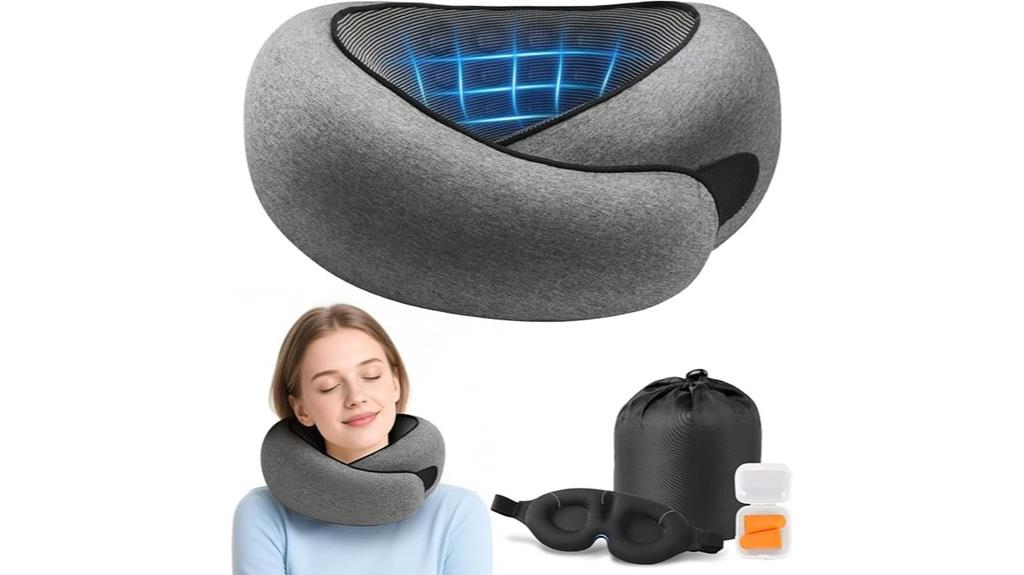travel pillow with eye mask