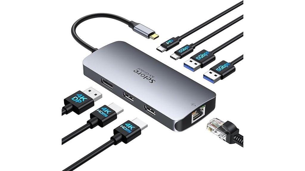 triple 4k display dock