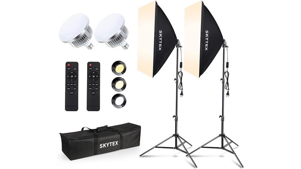 two softbox lighting kits