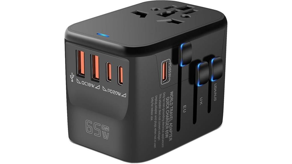 universal travel adapter with fast charging