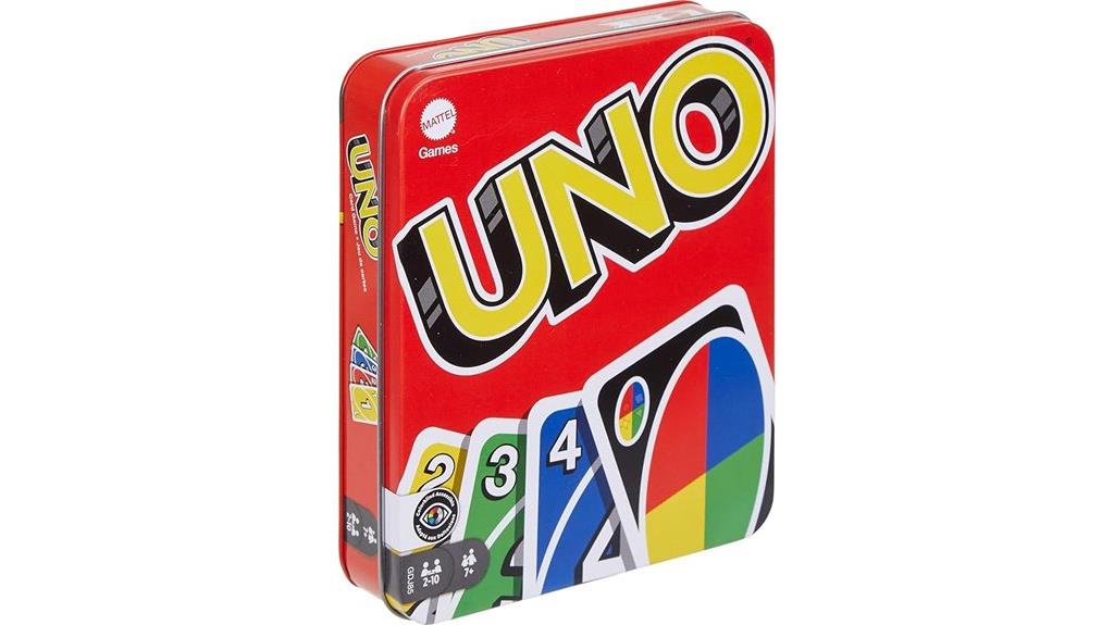 uno card game storage tin