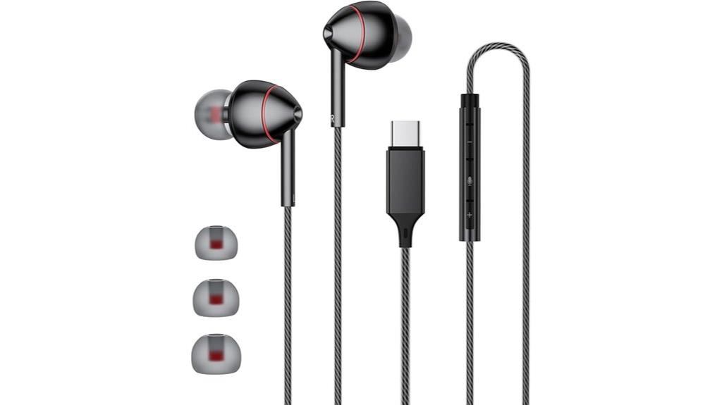 usb c earbuds with mic