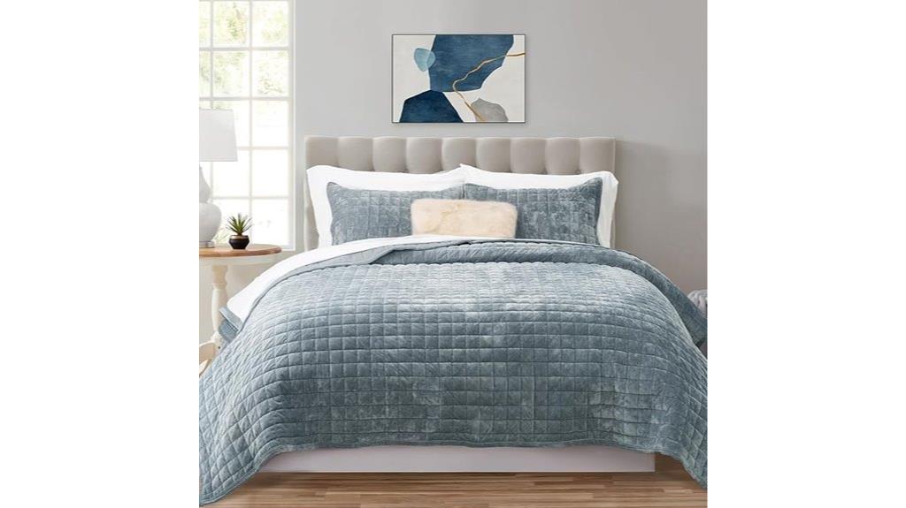 velvet king quilt set
