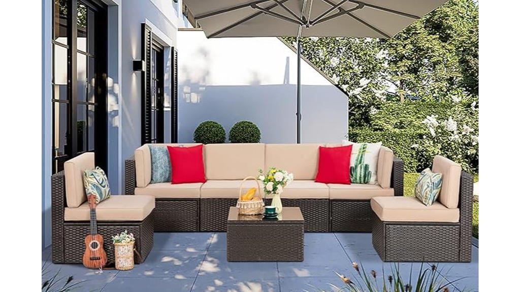 vongrasig 7 piece outdoor set