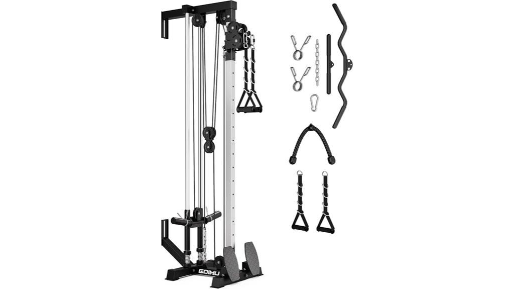 wall mounted gym cable station
