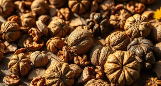 walnuts foraging and staining