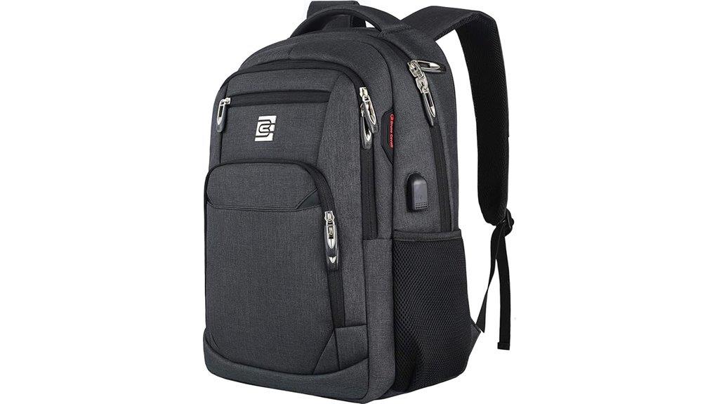 water resistant laptop backpack with usb