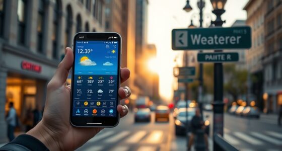 weather apps and signs