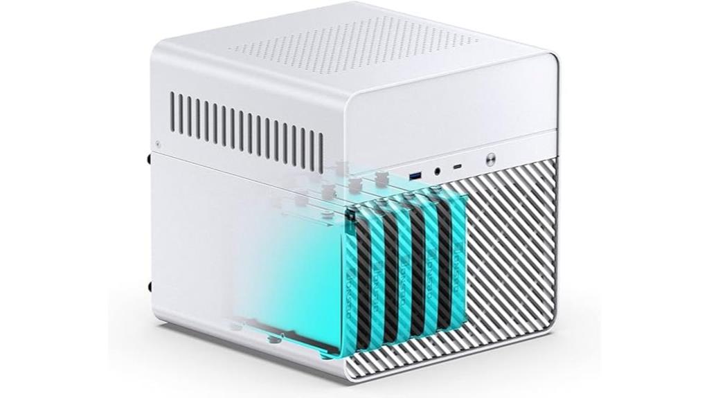 white itx nas case