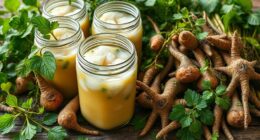 wild greens and roots fermentation