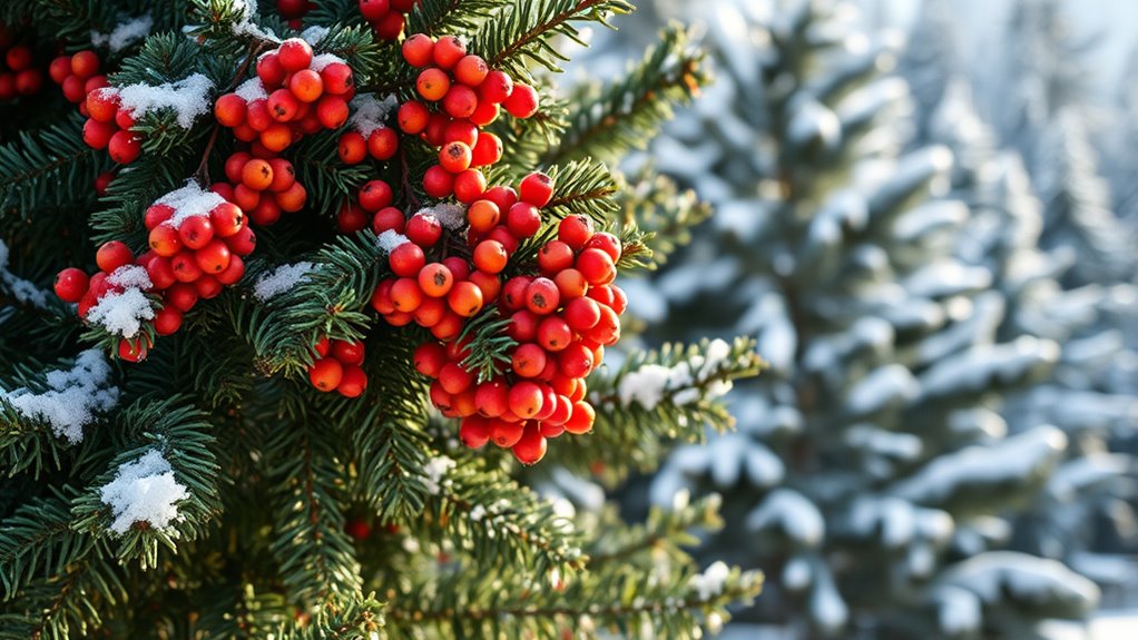 winter evergreen edible foraging