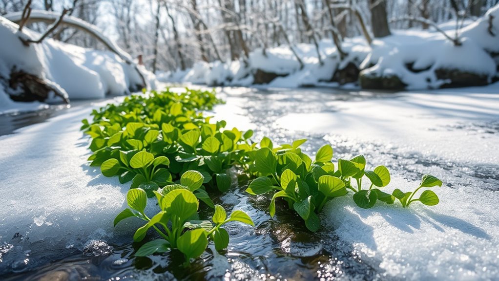 winter watercress harvesting and storage