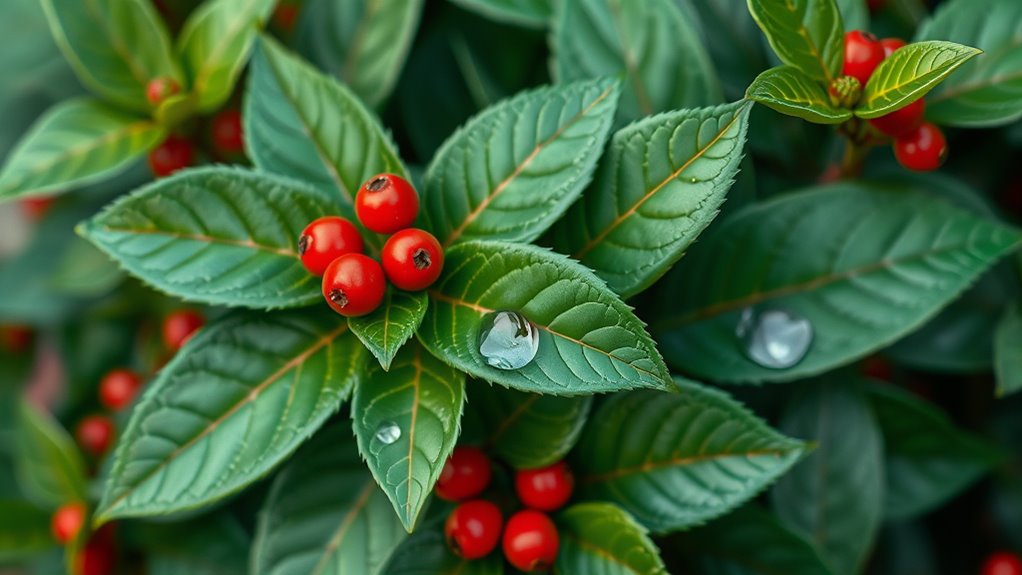 wintergreen leaves and berries