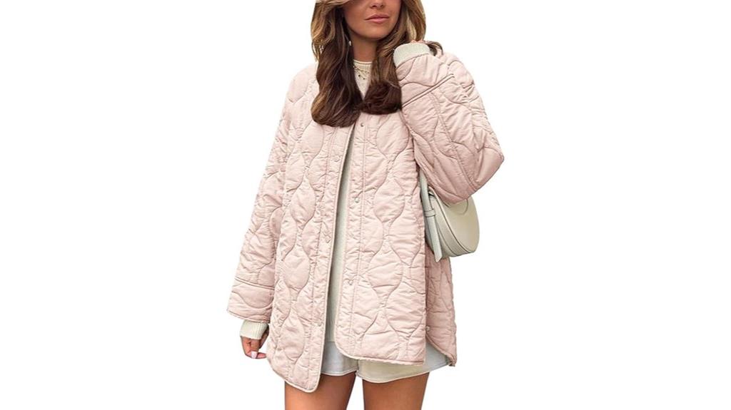 women s oversized quilted jacket