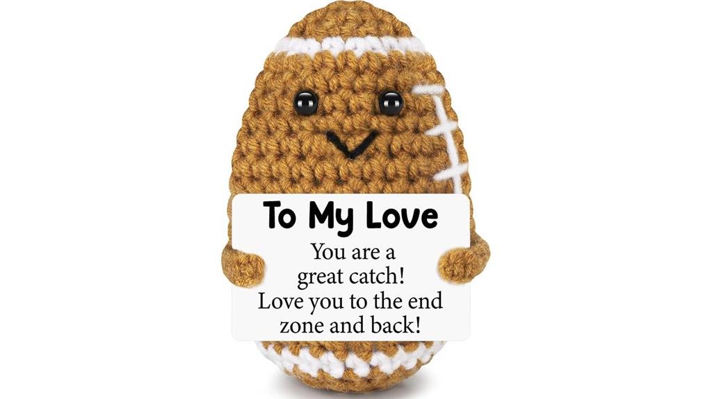 crochet football love gift
