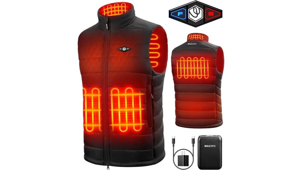 men s heated vest with large battery