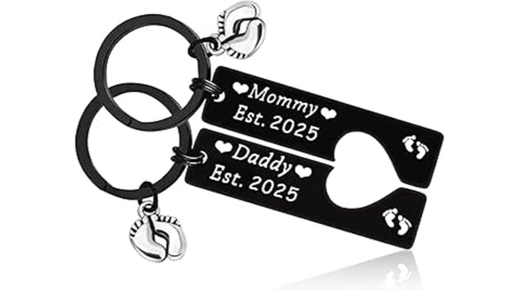 pregnancy jewelry keychain set