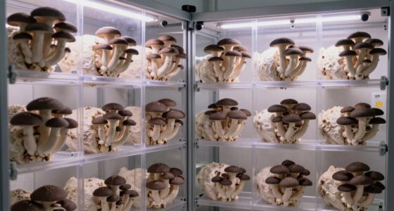 controlled indoor mushroom cultivation