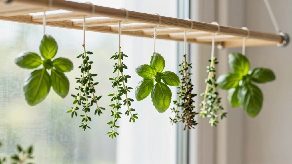 efficient organized herb drying