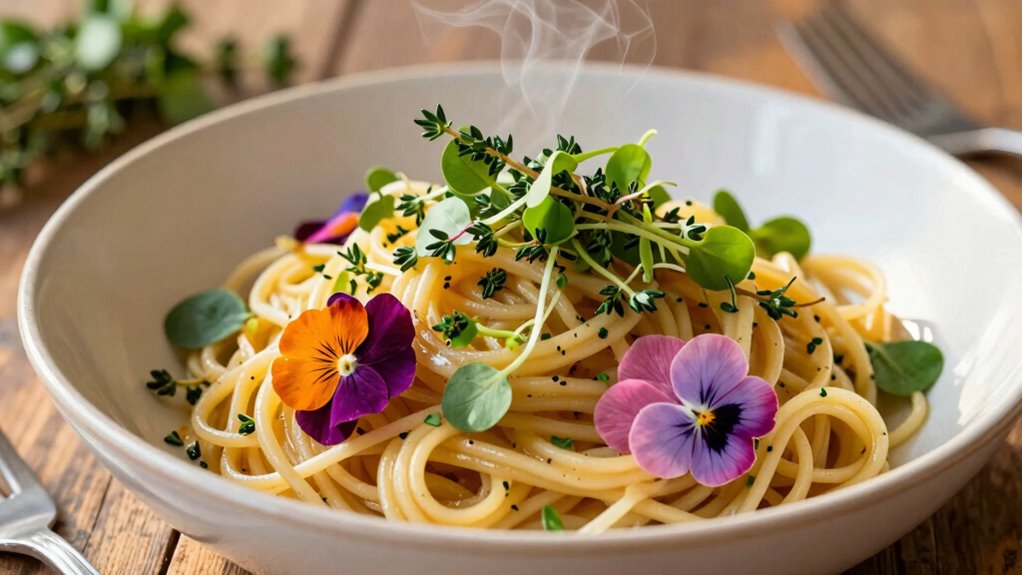 enhancing meals with wild garnishes