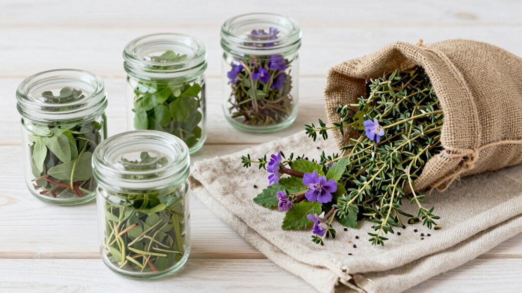 freeze herbs in ice cubes