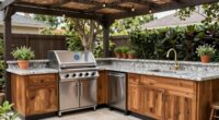 functional outdoor cooking area