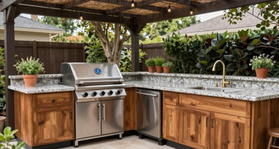 functional outdoor cooking area
