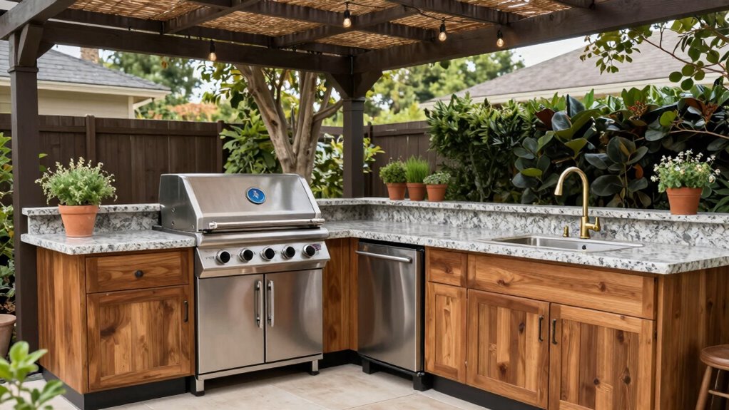 functional outdoor cooking area