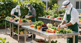 outdoor preparation and cleaning