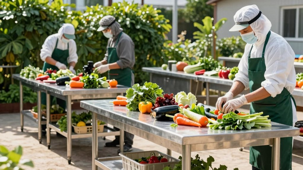 outdoor preparation and cleaning