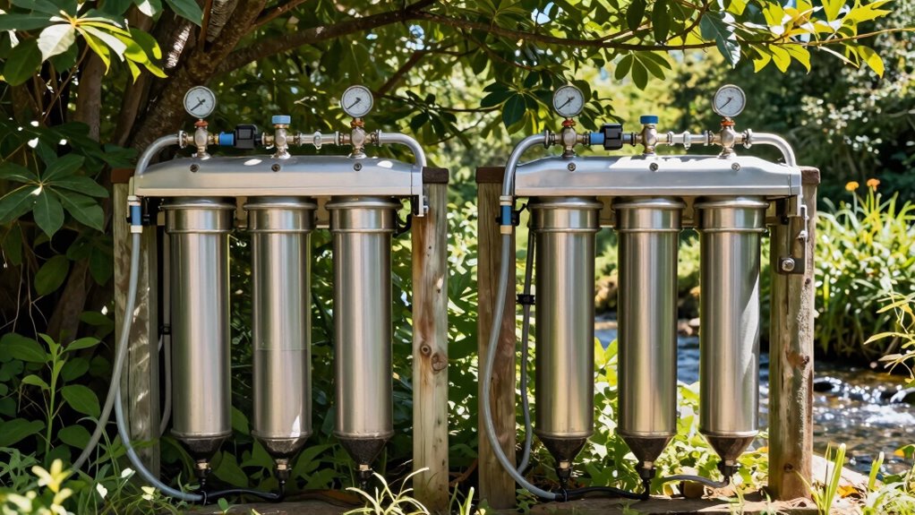 outdoor water filtration redundancy