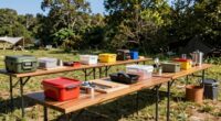 portable camping kitchen setup