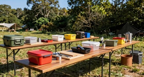 portable camping kitchen setup