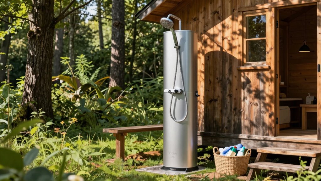 portable filtered solar powered shower